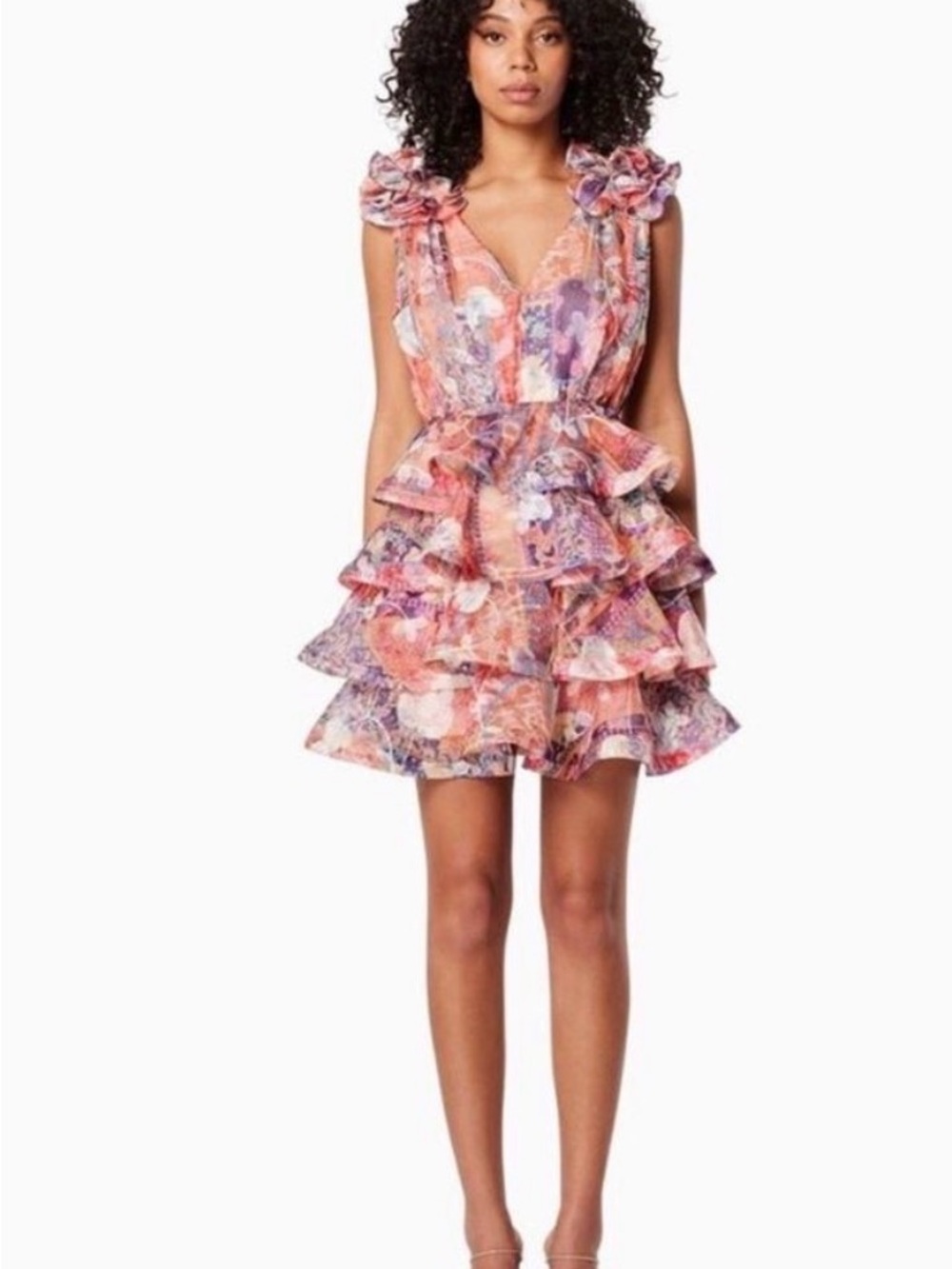 Elliatt colorful mini ruffle dress